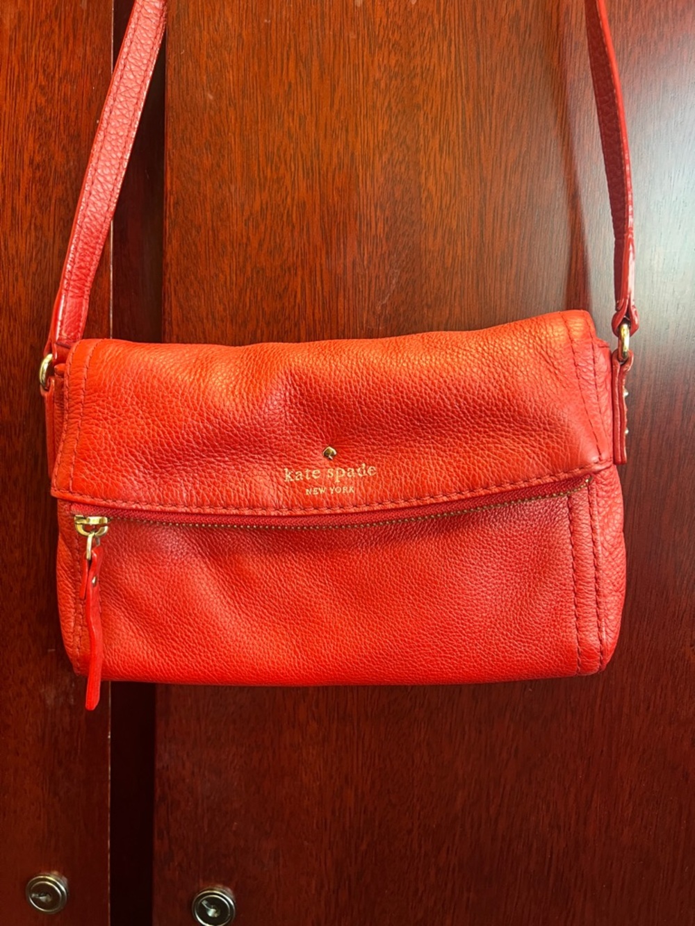 kate spade Red Leather Crossbody Bag